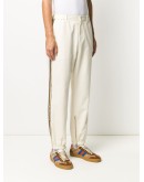  side-stripe tapered-leg trousers 