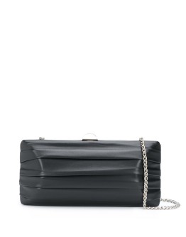 pleated detail clutch bag