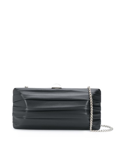 pleated detail clutch bag