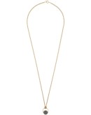 stone-pendant chain necklace