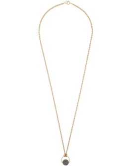 stone-pendant chain necklace