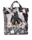 graffiti print tote bag