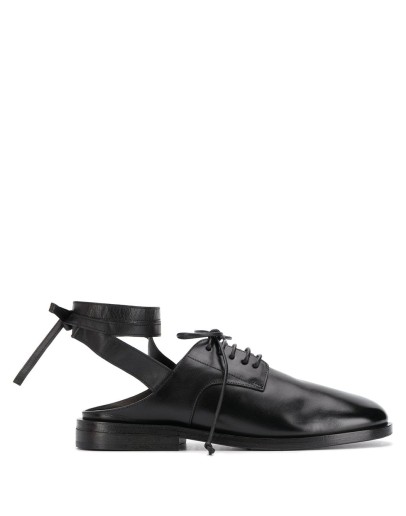 backless lace-up shoes