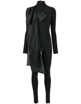body con jumpsuit with oversized bow detail