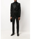 shawl lapel encrusted blazer