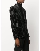 shawl lapel encrusted blazer