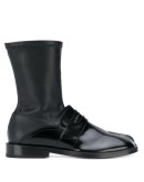 Tabi leather loafer boots