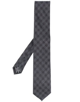 checked pattern necktie