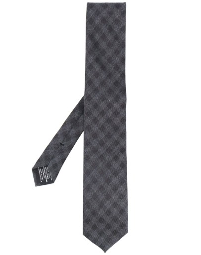 checked pattern necktie