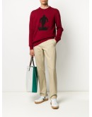 logo print crewneck jumper