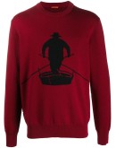 logo print crewneck jumper