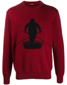 logo print crewneck jumper