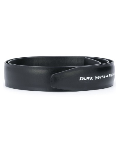 slogan print touch-strap belt