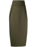 tailored wool pencil skirt