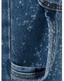 paint-splattered slim-fit jeans