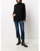 raw-cuff mid jeans