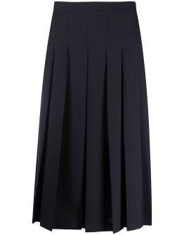 pleated mid-length skirt