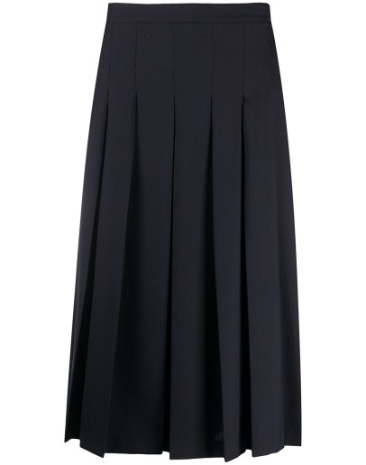 pleated mid-length skirt