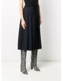 pleated mid-length skirt