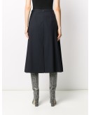 pleated mid-length skirt