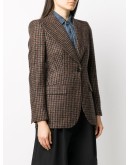 houndstooth fitted blazer