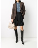 houndstooth fitted blazer