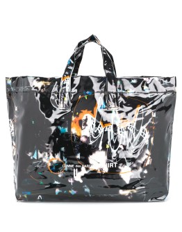 abstract-print tote bag