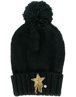 beaded star beanie hat