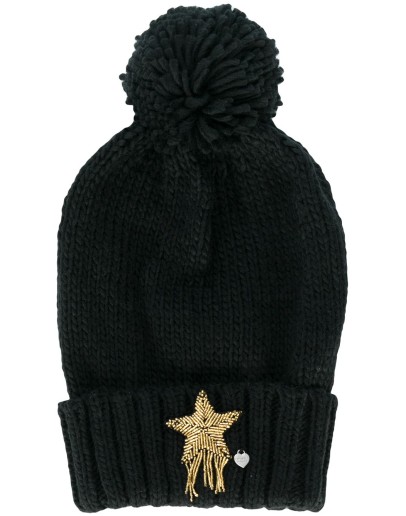 beaded star beanie hat