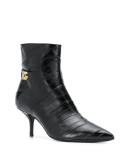 point-toe leather ankle boots