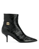 point-toe leather ankle boots