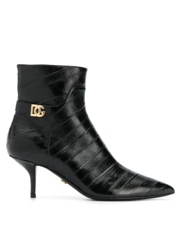 point-toe leather ankle boots