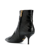 point-toe leather ankle boots