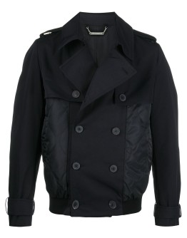 panelled hybrid bomber jacket 