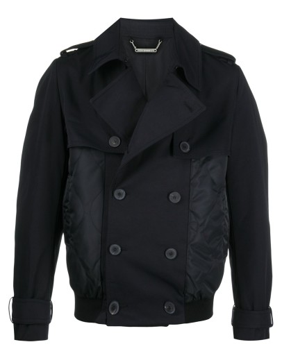 panelled hybrid bomber jacket 