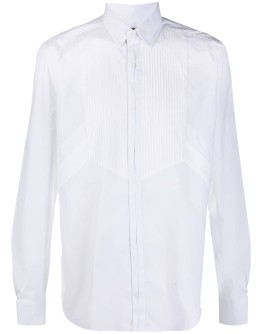 pleated bib shirt