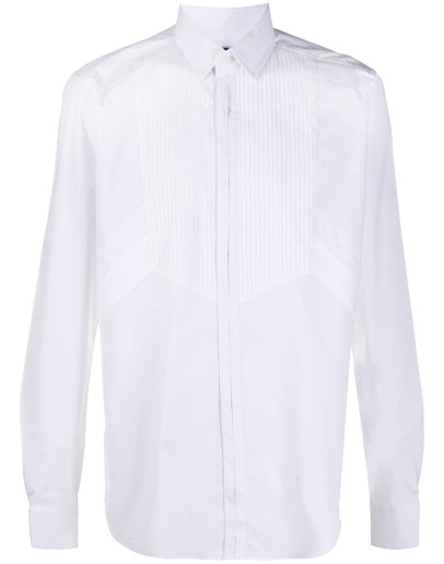 pleated bib shirt