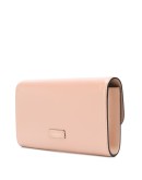 logo-plaque leather shoulder bag