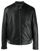 logo-hem biker jacket