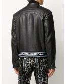 logo-hem biker jacket