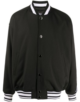 logo-tape bomber jacket
