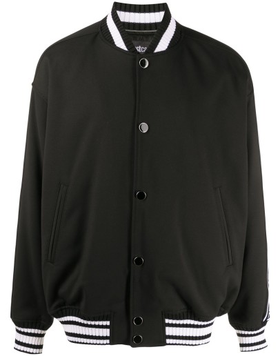 logo-tape bomber jacket