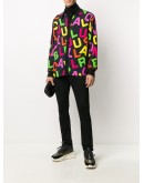 alphabet-print long sleeved shirt  