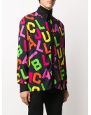 alphabet-print long sleeved shirt  