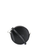 round leather bag