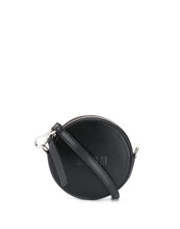 round leather bag
