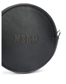 round leather bag