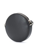 round leather bag