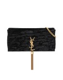 crushed velvet folder bag