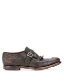 fringed detail monk shoes